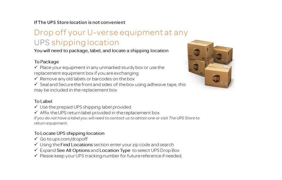 Solution Return Labels For U Verse Equipment At T Community Forums