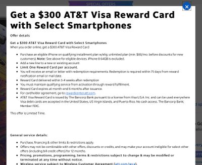 att visa gift card offer