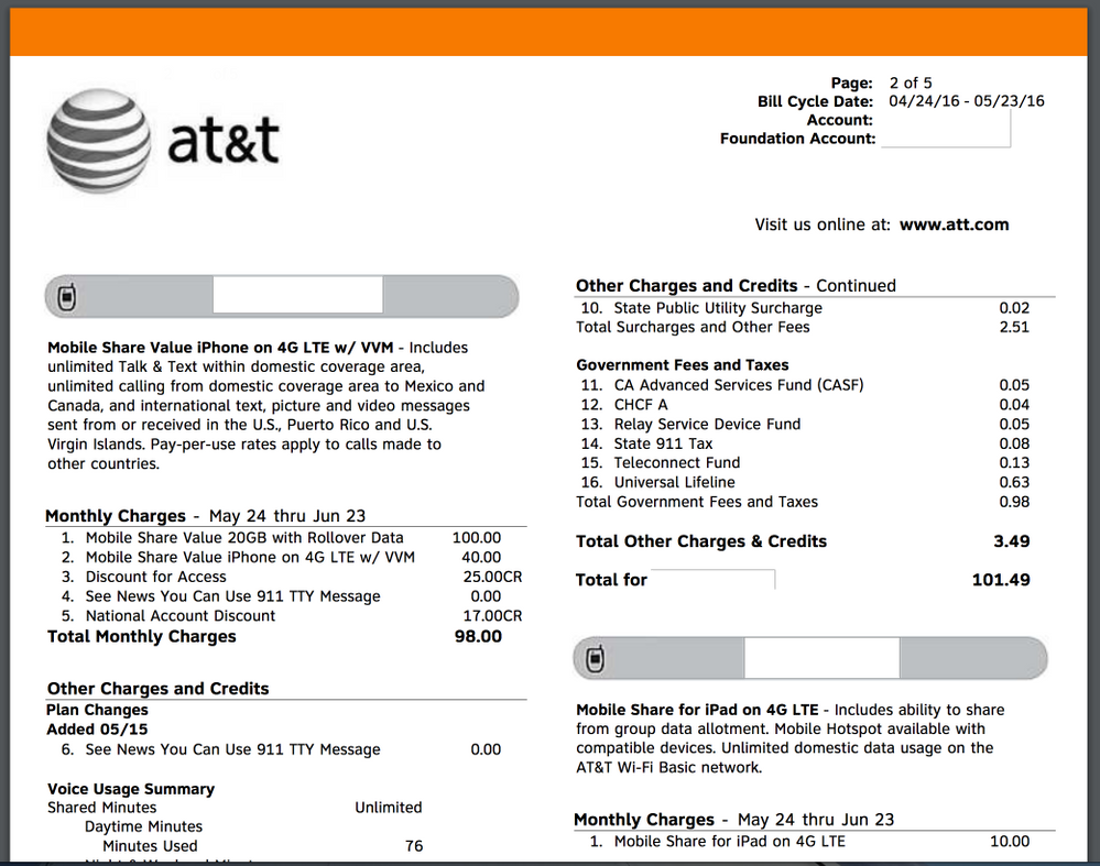 T Mobile Bill Template