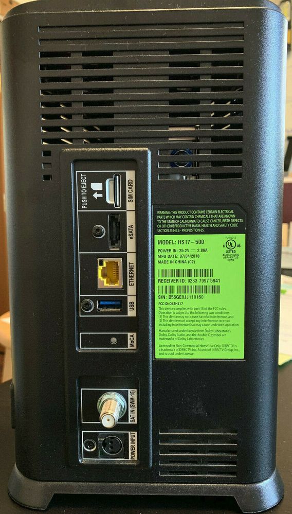 ‎HR54 external drive Page 2 DIRECTV Community Forums