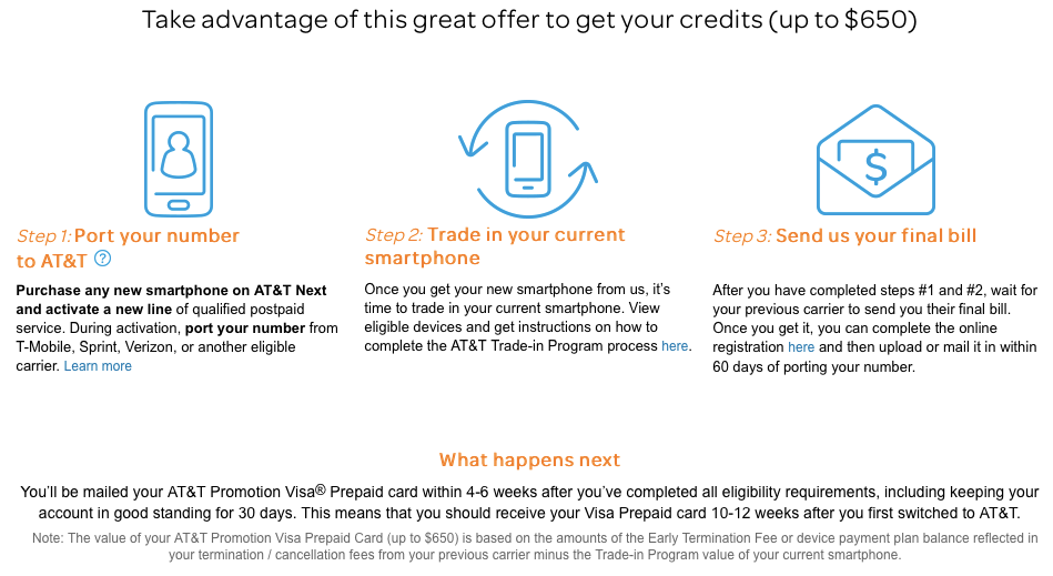 ‎Switching Provider and not paying my Early Termination Fee AT&T