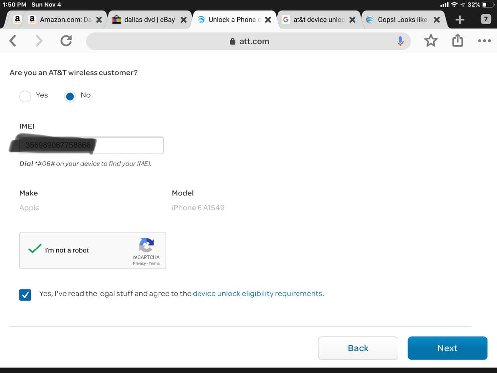 Unlock Portal Not Working It Says Network Difficulties At T Community Forums