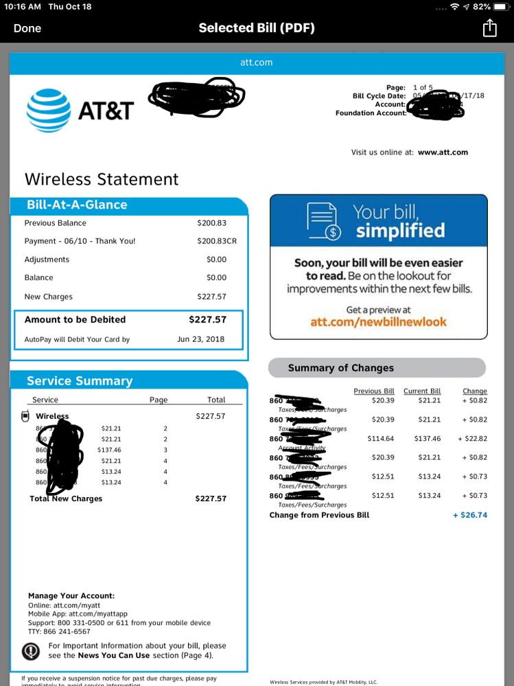 Understanding my Bill AT&T Community Forums