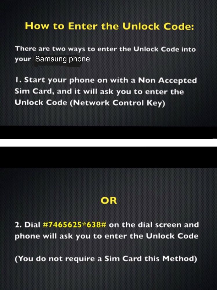 Got The Unlock Code But No Instructions At T Community Forums