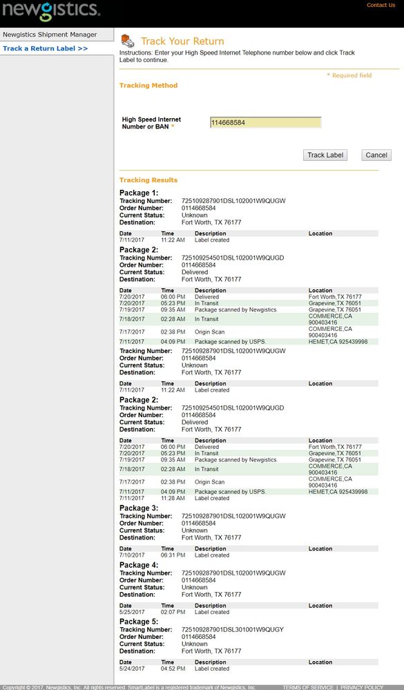 Non Returned Equipment Fees Charged Not Removed Despite