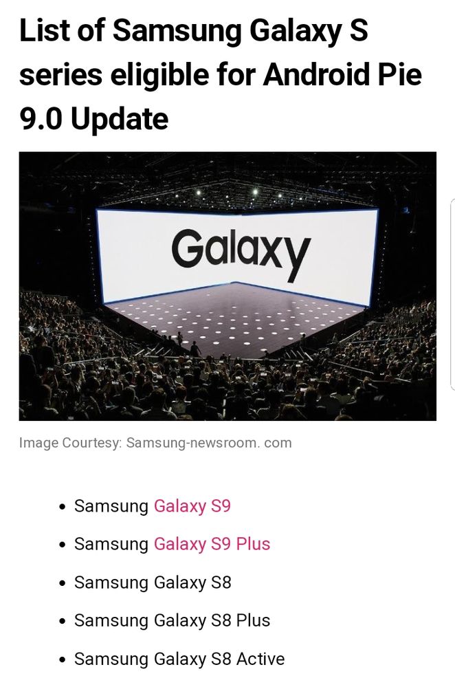 android 9.0 pie s8 plus