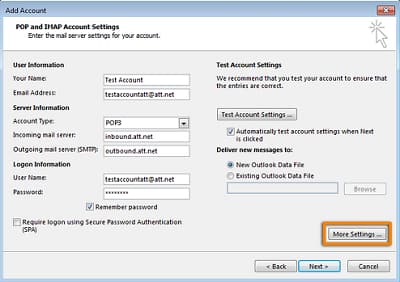 Setting Up Bellsouth Email On Outlook