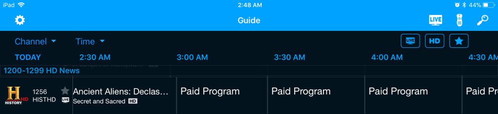 Uverse App missing many channels as show on home tv AT&amp;T