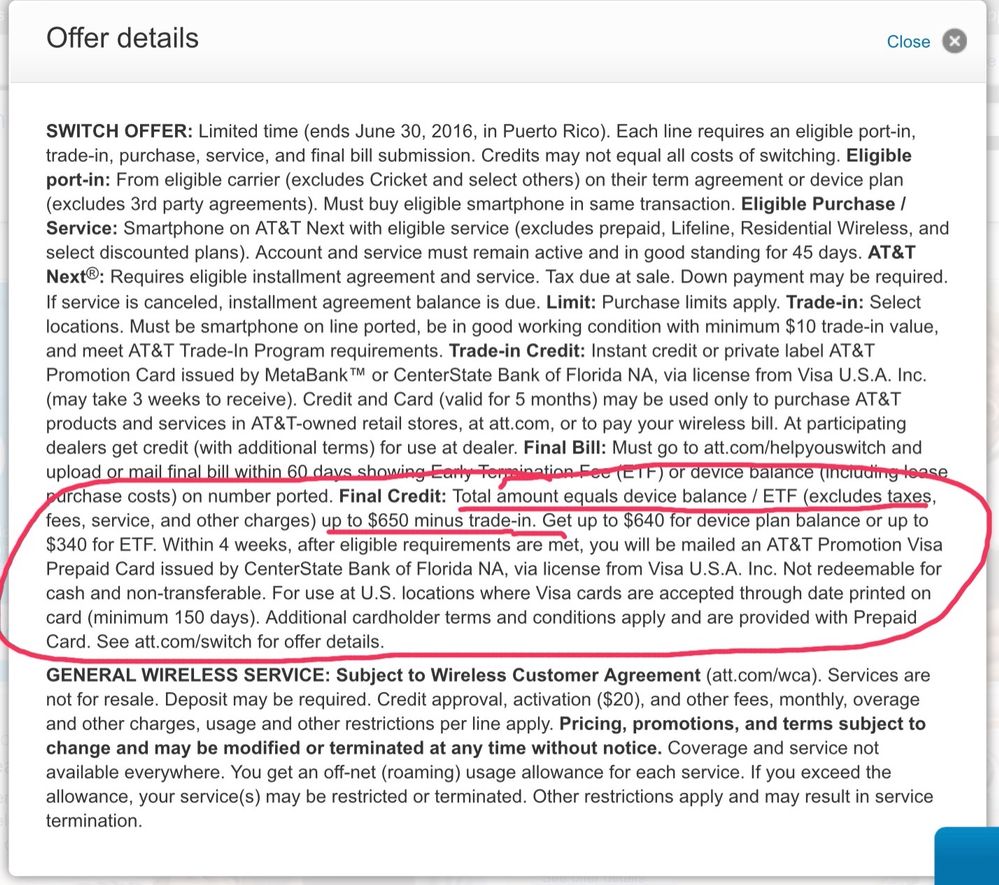 ‎Will att pay my early activation fees from another carrier? AT&T