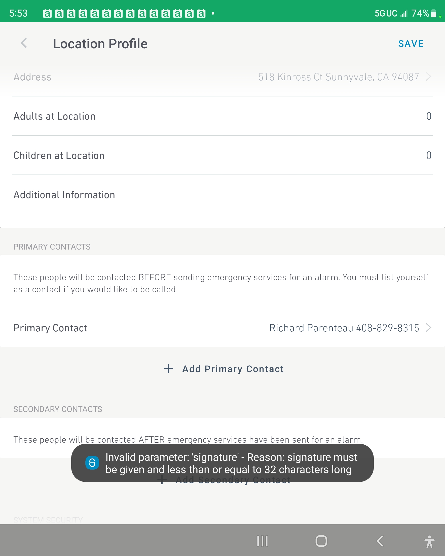 ‎Bug Report Attempting to set up my Simplisafe system SimpliSafe