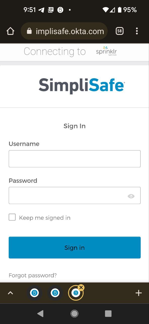 Only Prompted For Okta Authentication Via Mobile Chrome and Firefox So Can't Log In From Mobile